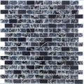 mosaico de cristal negro agrietado